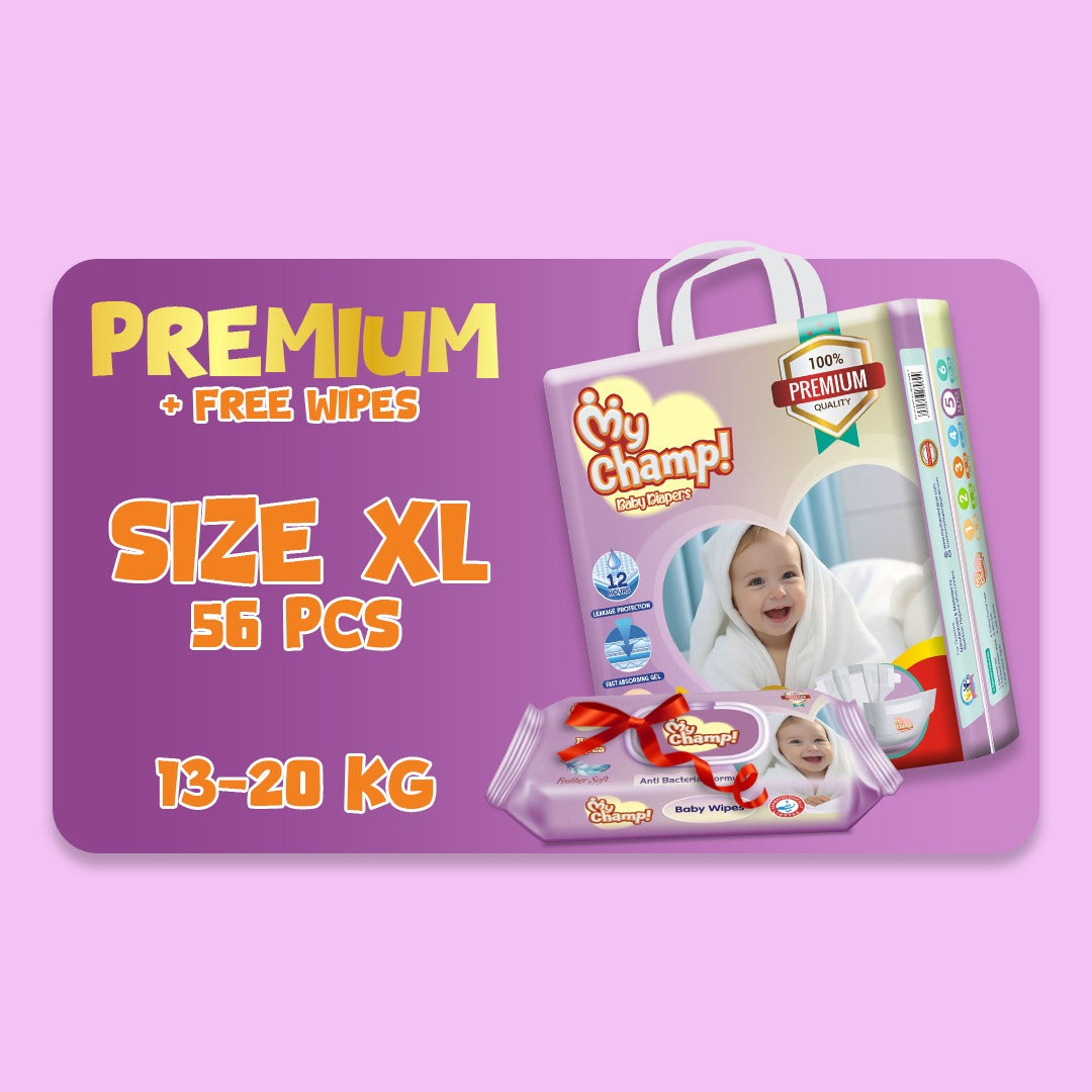 MY CHAMP (XL). 56 PCS + FREE WIPES