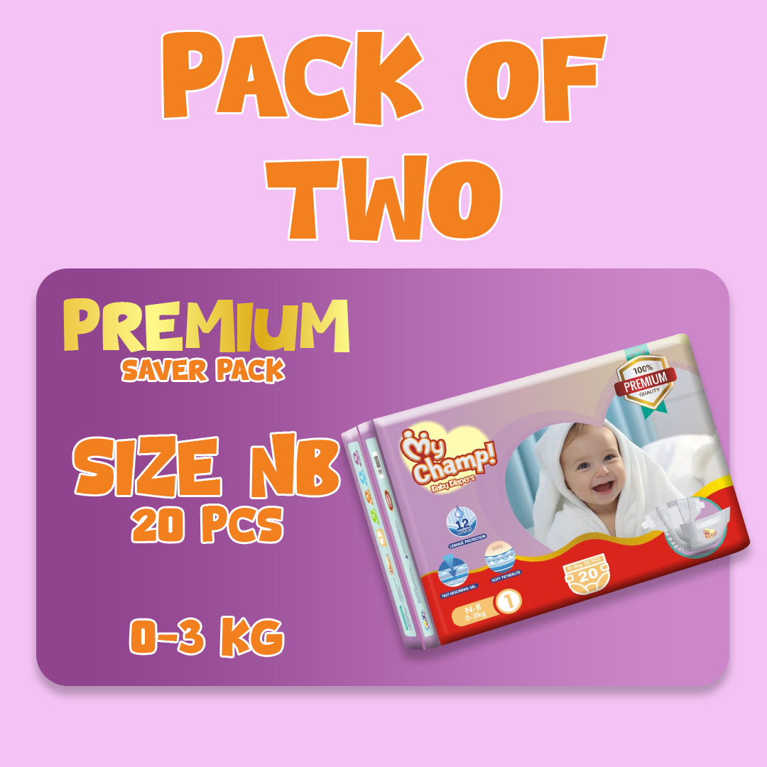 MY CHAMP (NB).20 PCS (Pack of 2)