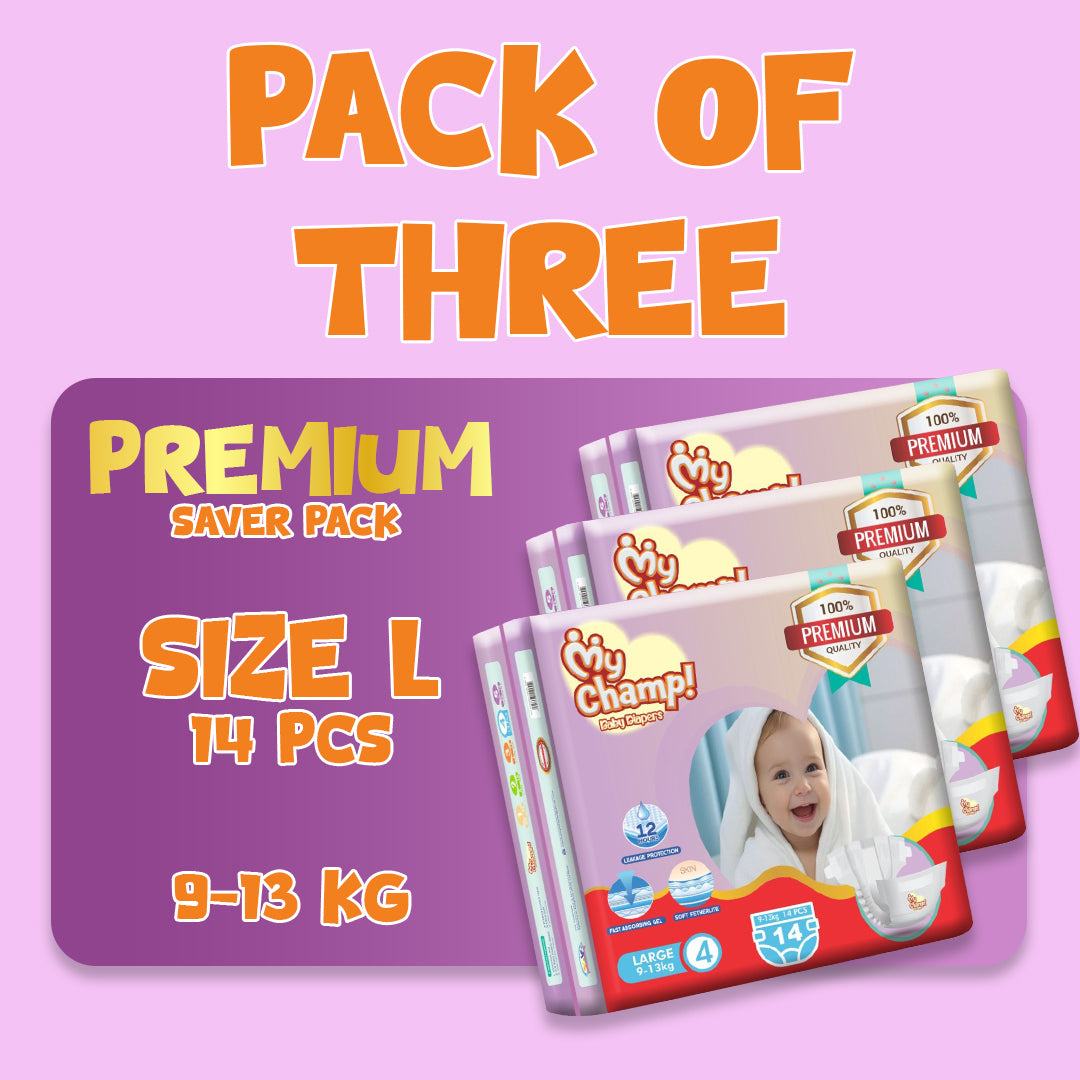 MY CHAMP (L). 14 PCS (Pack of 3)