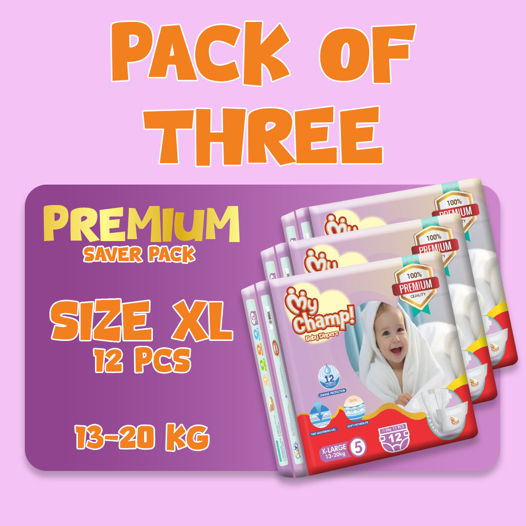 MY CHAMP (XL). 12 PCS (Pack of 3)