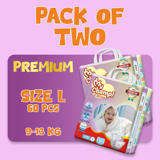 MY CHAMP (L). 60 PCS (Pack of 2)