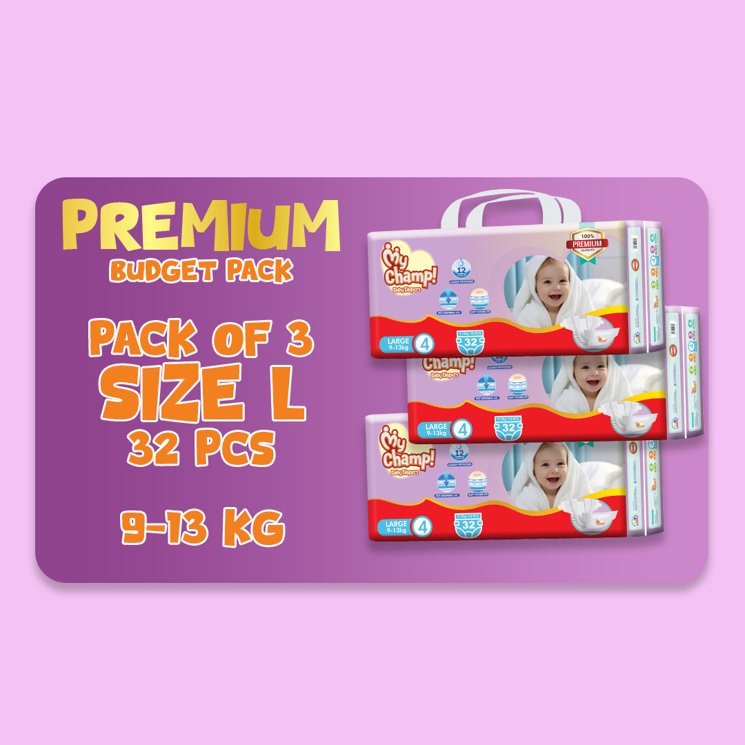 MY CHAMP (L). 32 PCS (Pack of 3)