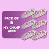 MY CHAMP WIPES OF 6 WIPES