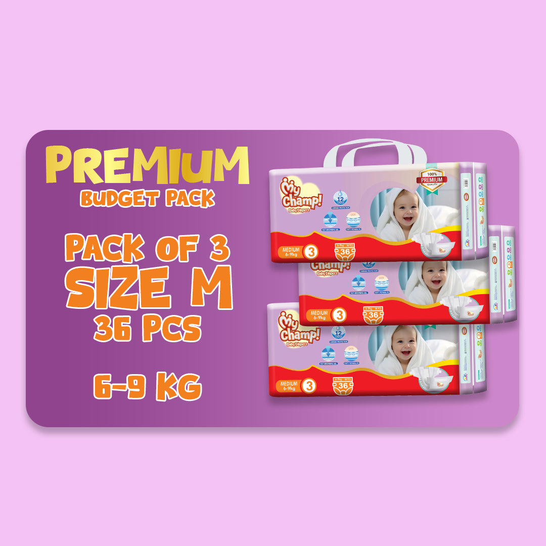 MY CHAMP (M). 36 PCS (Pack of 3)