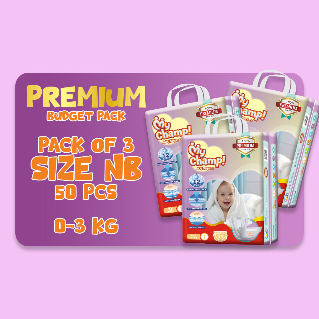 MY CHAMP (NB). 50 PCS (Pack of 3)