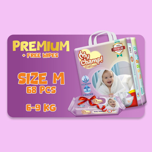 MY CHAMP (M). 68 PCS + FREE WIPES