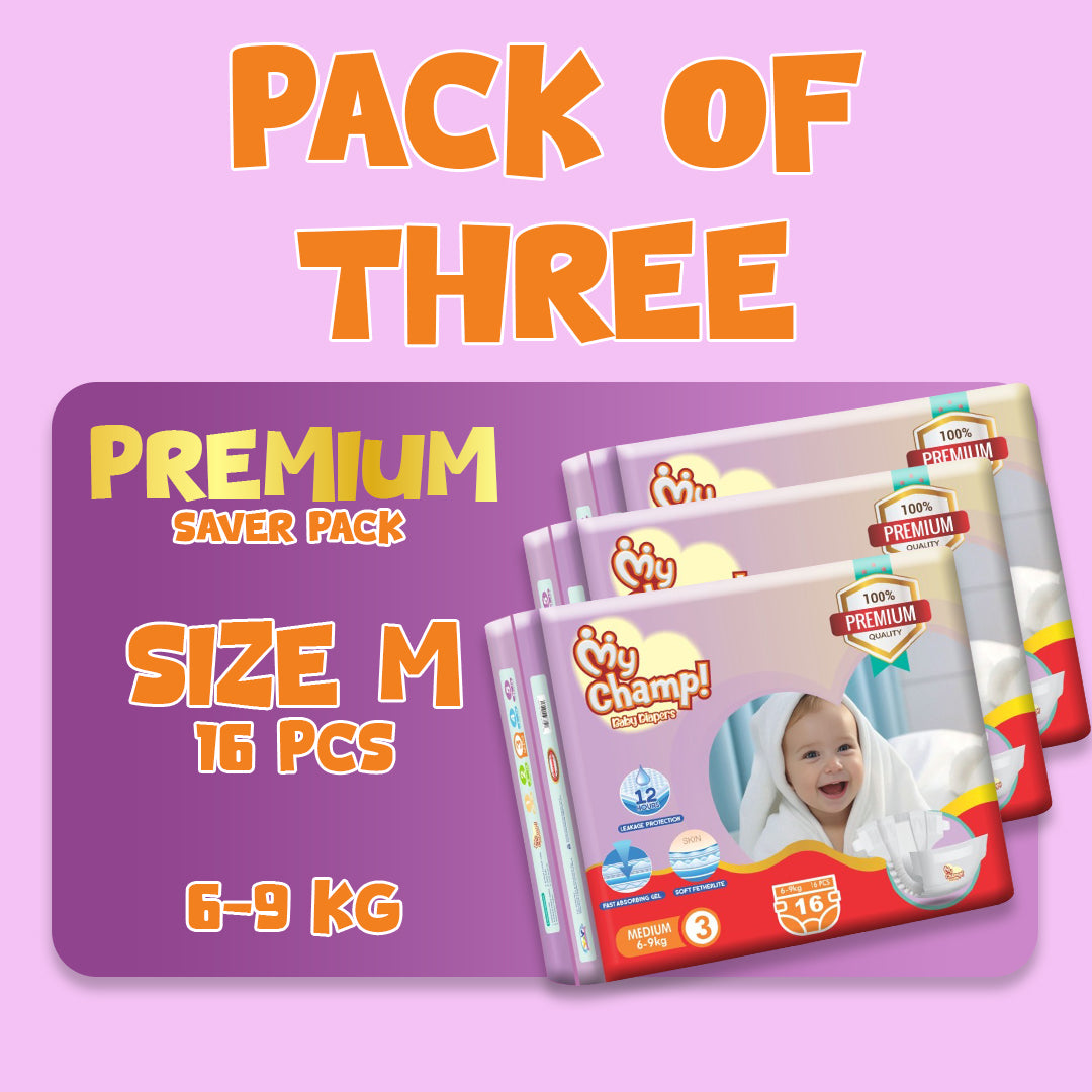 MY CHAMP (M). 16 PCS (Pack of 3)